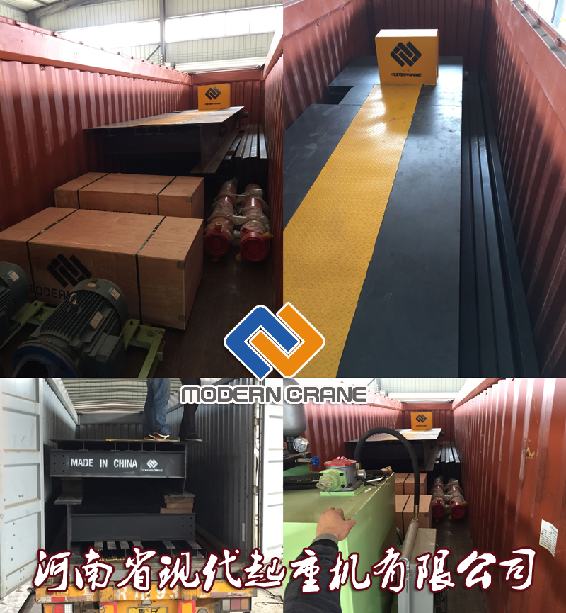 80吨后翻式液压卸车机出口韩国